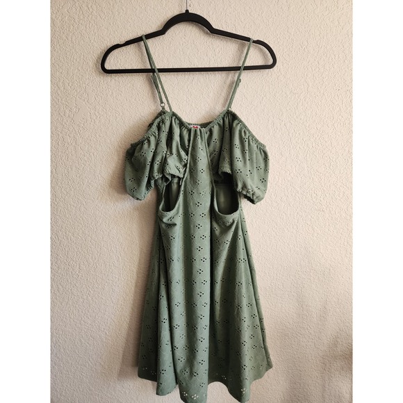 Hearts & Heels Green Cutout Womens Summer/Sun Dress Xl - Picture 4 of 6